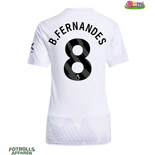 Manchester United Bruno Fernandes #8 Bortatröja Kvinnor 2025-26 Kortärmad
